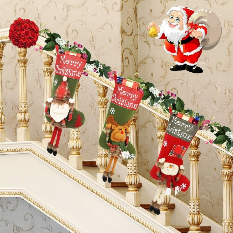 Festive stockings with 3D Plush
