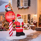 8.2FT LED Black Santa Inflatable Decoration