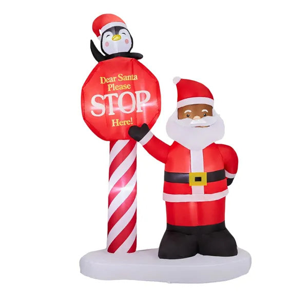 8.2FT LED Black Santa Inflatable Decoration
