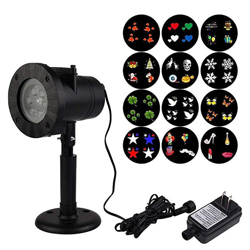 12 option Christmas projector