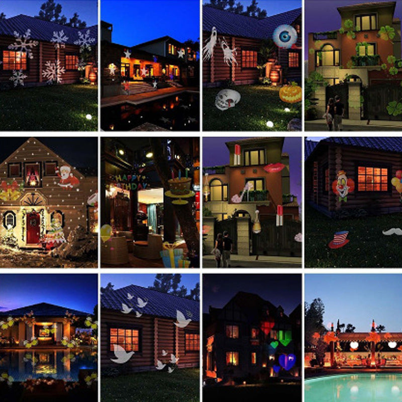 12 option Christmas projector