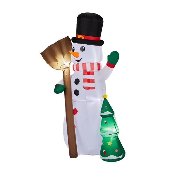 6.2FT LED Snowman w/Christmas Tree