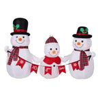 6.2FT LED Inflatable Snowman Family with Bunting