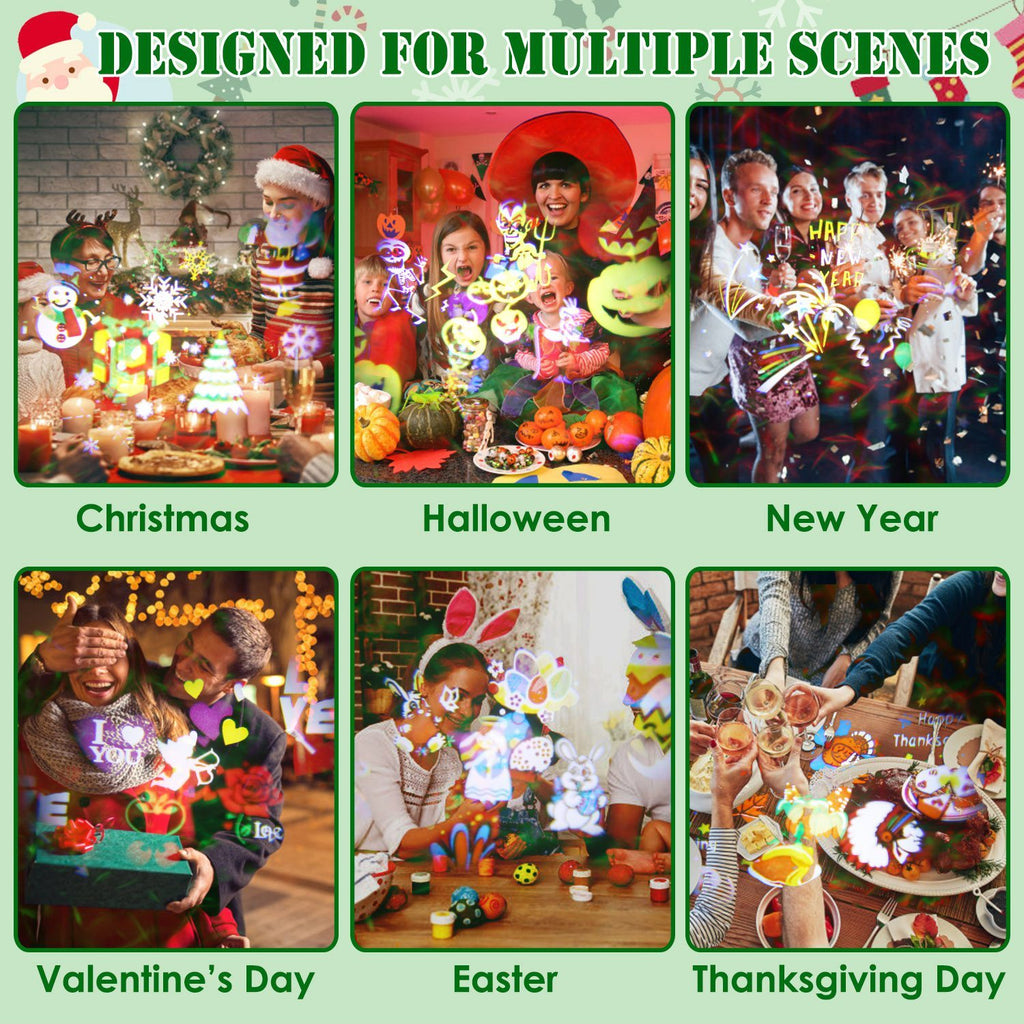 2 In 1 Holiday Projector with remote control