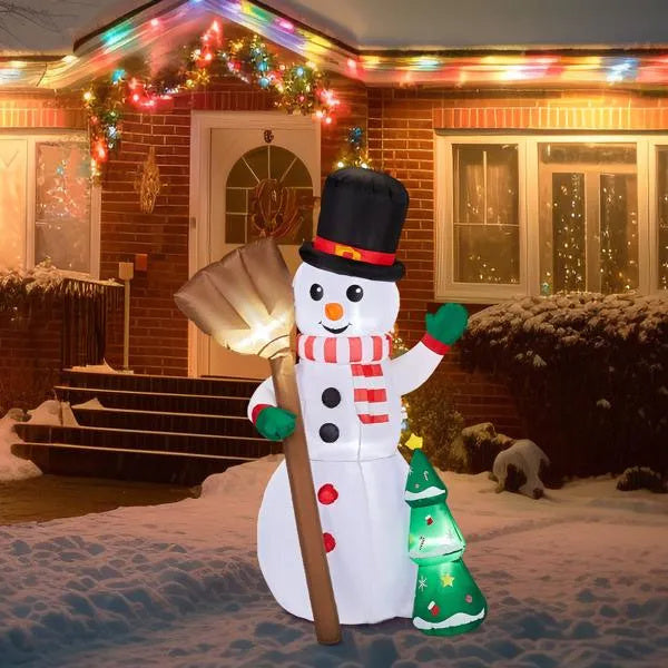 6.2FT LED Snowman w/Christmas Tree