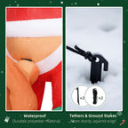 8ft Funny Dog Biting Santa Yard Inflatable