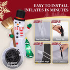 6.2FT LED Snowman w/Christmas Tree