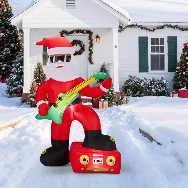 7.5FT Inflatable Santa Playing Guitar