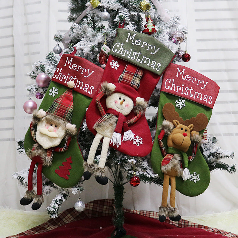 Festive stockings with 3D Plush