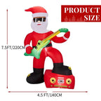 7.5FT Inflatable Santa Playing Guitar