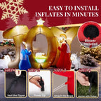 7.5FT LED Inflatable nativity scene with JOY
