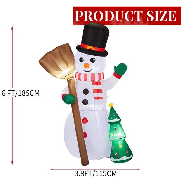 6.2FT LED Snowman w/Christmas Tree