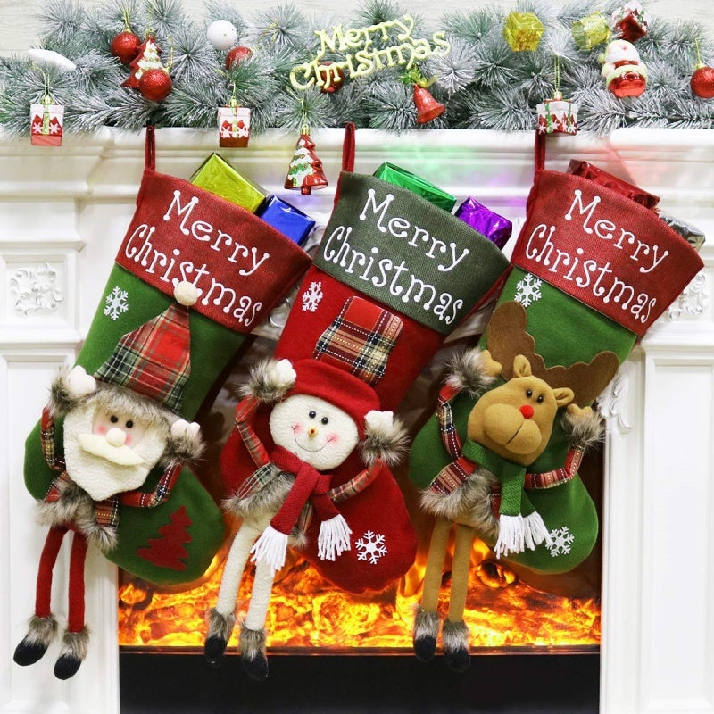 Festive stockings with 3D Plush