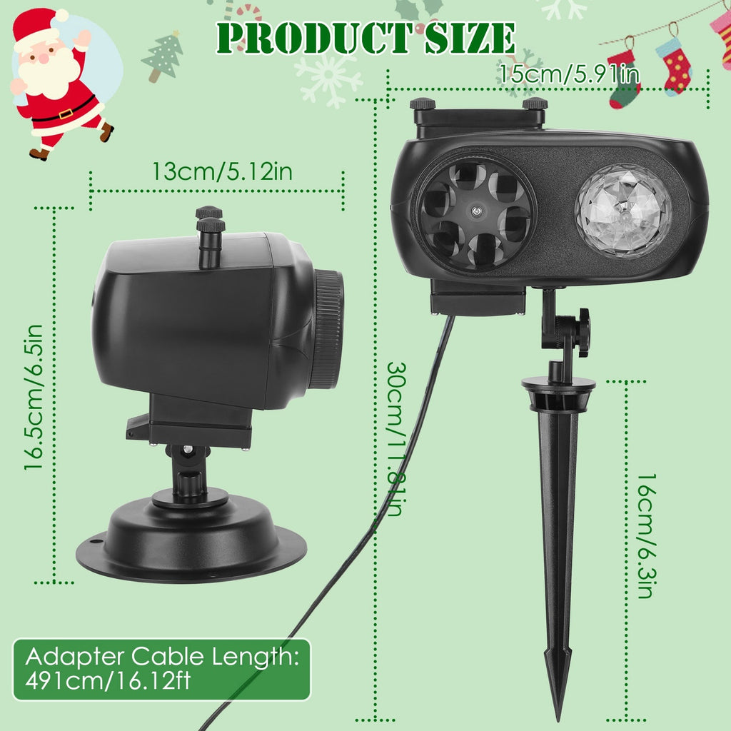 2 In 1 Holiday Projector with remote control