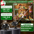 2 In 1 Holiday Projector with remote control