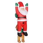 8ft Funny Dog Biting Santa Yard Inflatable